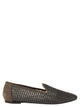 Brunello Cucinelli Suede Flats With Precious Net Embroidery