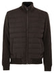 Herno Quilted Knit And Fabric Jacket With High Collar