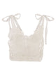 Maurizio Mykonos Embroidered Top With Tie Shoulder Straps And Floral Detailing