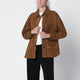 Arma Kaylee Olive Green Suede Shirt Jacket