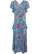 Rixo "Evie" Dress Cara Floral Turquoise