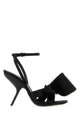 Ferragamo Black Satin Sandals
