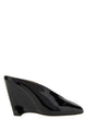 Ferragamo Black Leather Alicia Mules