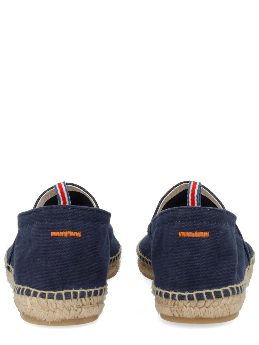 Castañer Blue Cotton Ovine Leather
