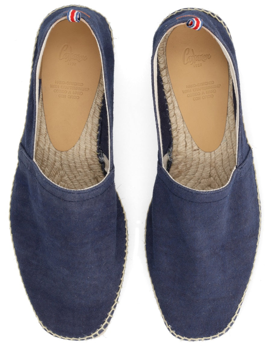 Castañer Blue Cotton Ovine Leather