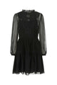 Alberta Ferreti Black Chiffon Mini Dress