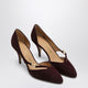 Ferragamo  Pumps With Gancini Detail Dark Barolo