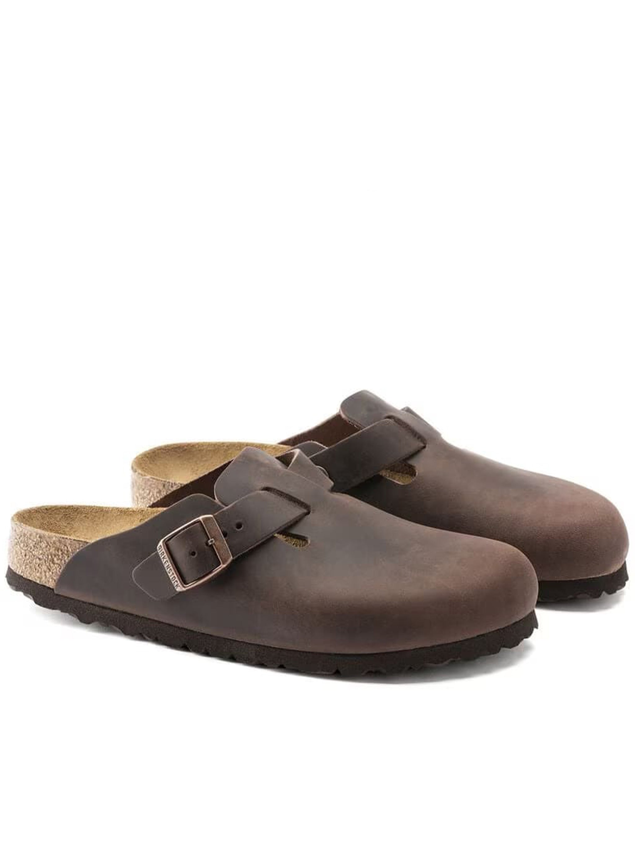 Birkenstock Boston Oiled Brown Leather Clogs