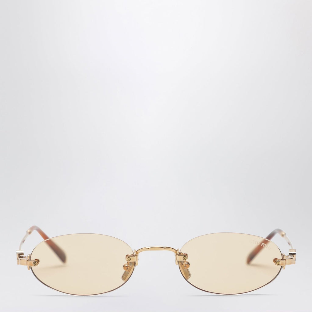 Miu Miu Rimless Oval-Frame Sunglasses