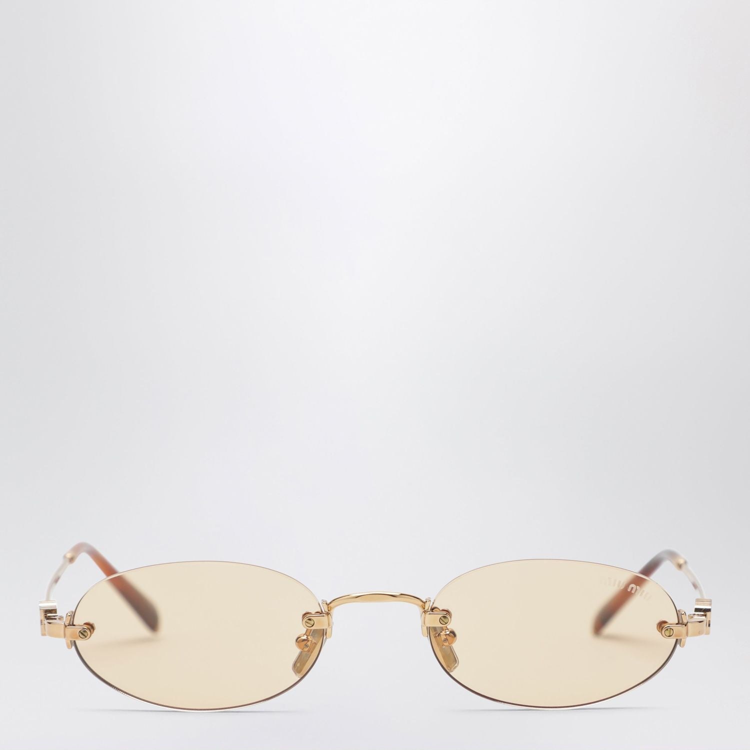 Miu Miu Rimless Oval-Frame Sunglasses