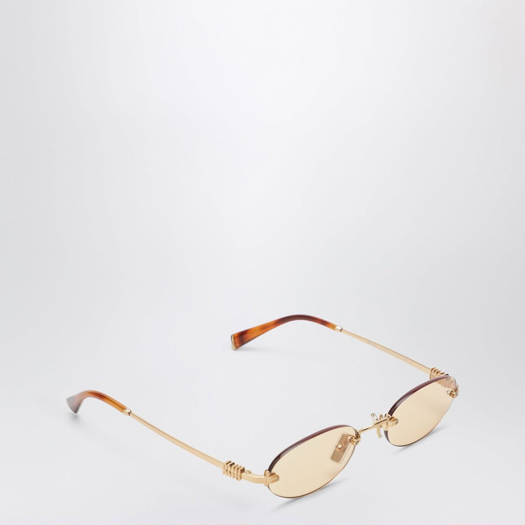 Miu Miu Rimless Oval-Frame Sunglasses
