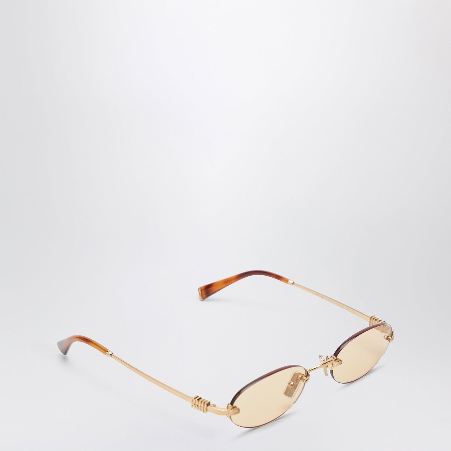 Miu Miu Rimless Oval-Frame Sunglasses
