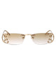 Prada Oro Pallido Nouveau Metal Sunglasses