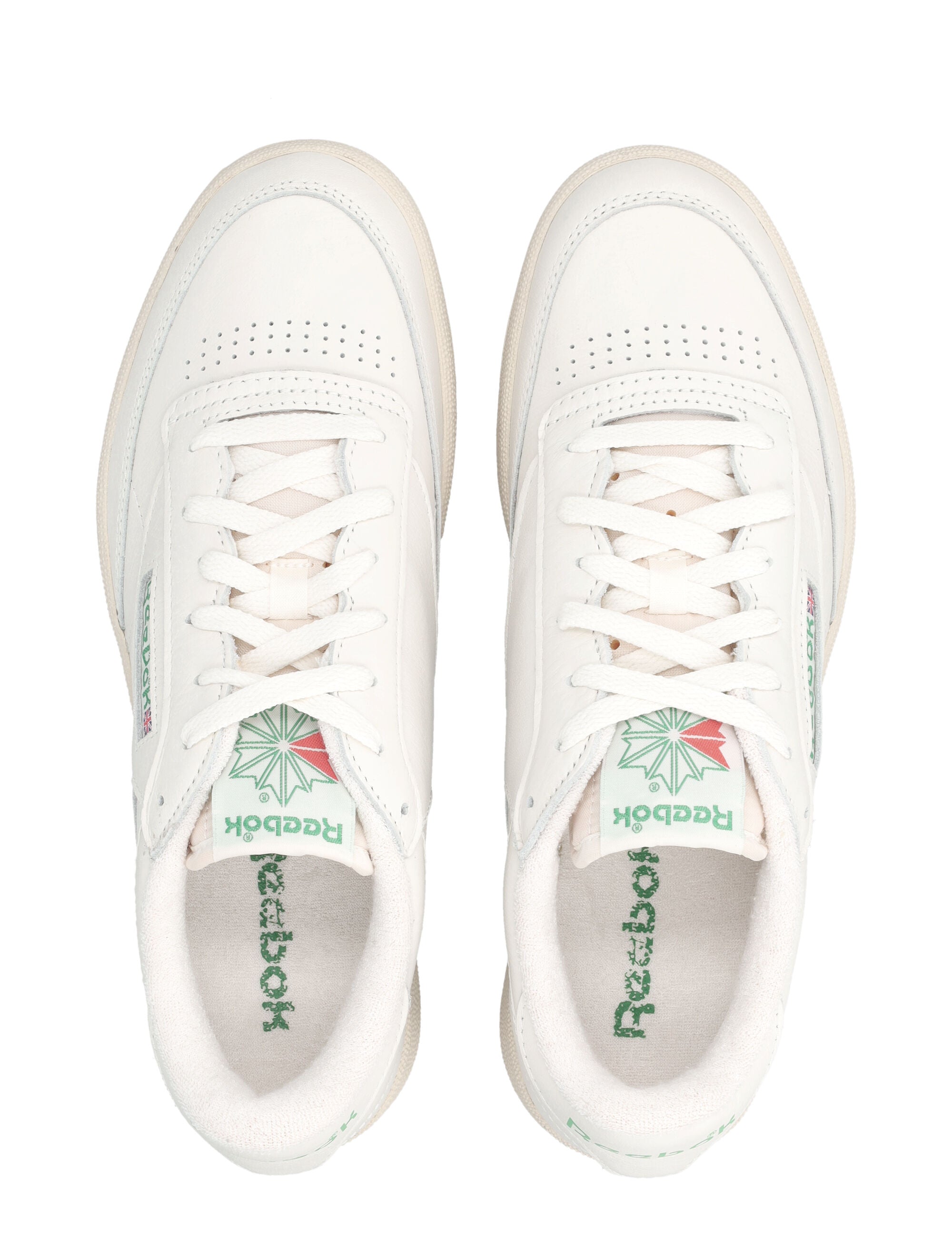 Reebok Reebok Club C 85 Vintage Leather Sneakers White And Green