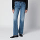 Mother The Kick It Jeans In Medium Blue Washed Denim