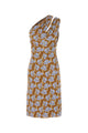 Versace Printed Stretch Crepe One-Shoulder Dress