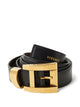 Versace Black Calf Leather Belt