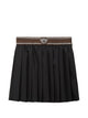Versace Black Wool And Mohair Pleated Mini Skirt