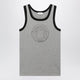 Versace Light Grey Cotton Jersey Tshirt With Logo Print