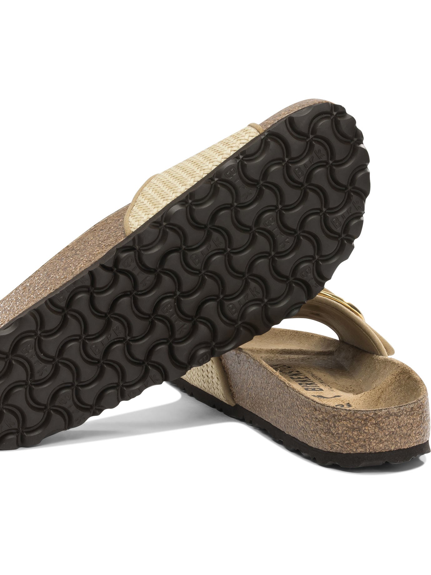 Birkenstock Beige Raffia Sandals