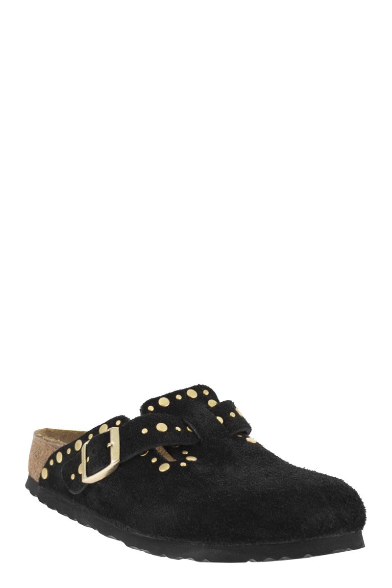 Birkenstock Boston Rivet – Suede Leather Clog With Studs