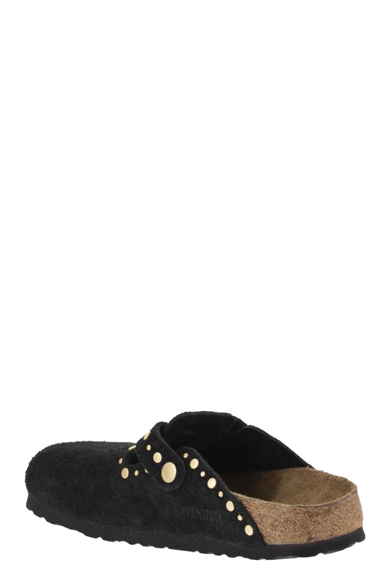 Birkenstock Boston Rivet – Suede Leather Clog With Studs