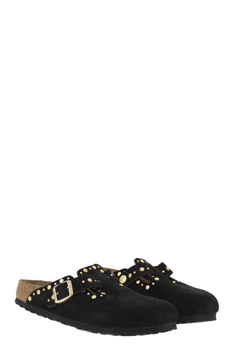 Birkenstock Boston Rivet – Suede Leather Clog With Studs