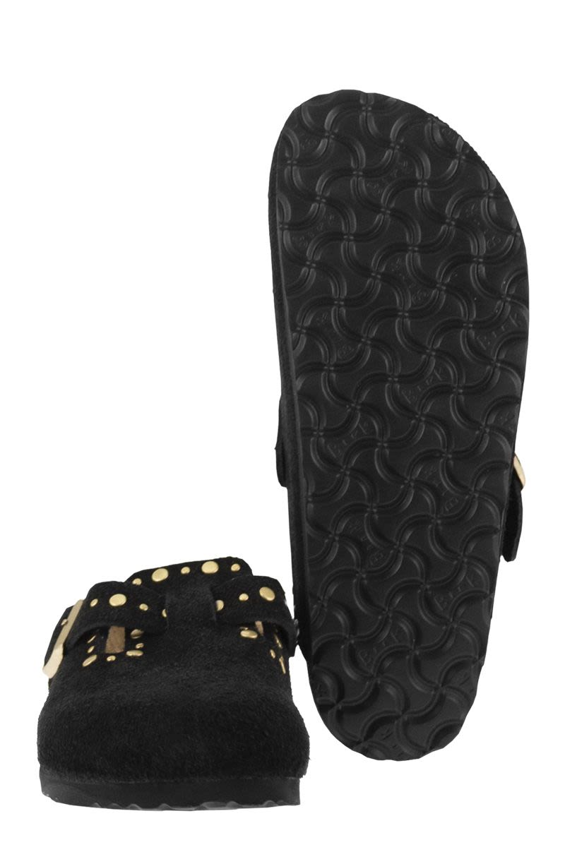 Birkenstock Boston Rivet – Suede Leather Clog With Studs