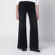Mother Black Flared Spiked Hair Jeans