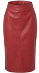 Pinko Red Polyester Flared Skirt