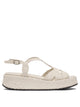 Pons Quintana Beige Leather Rubber Sandals