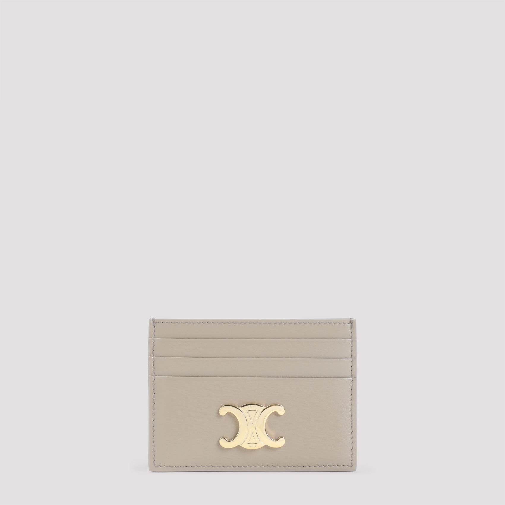 Celine Beige Triomphe Calfskin Card Holder