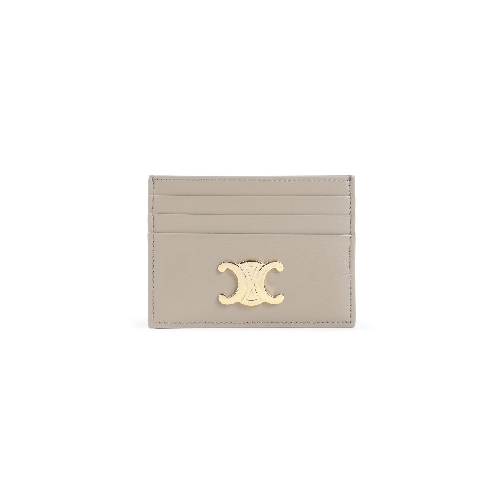 Celine Beige Triomphe Calfskin Card Holder
