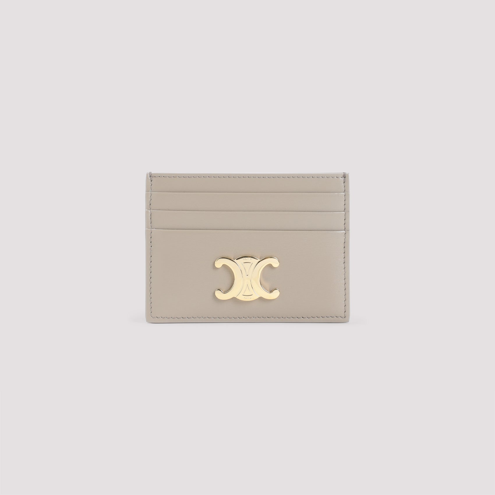 Celine Beige Triomphe Calfskin Card Holder