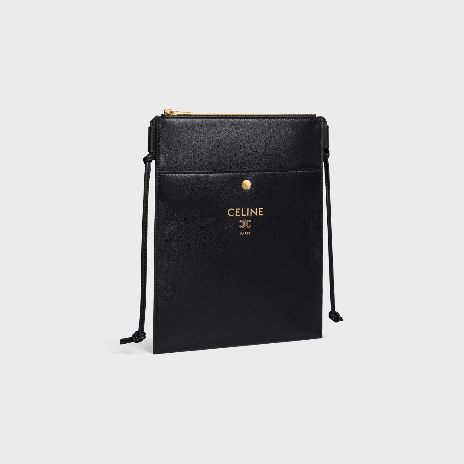 Celine Black Lamb Leather Sharp Pouch