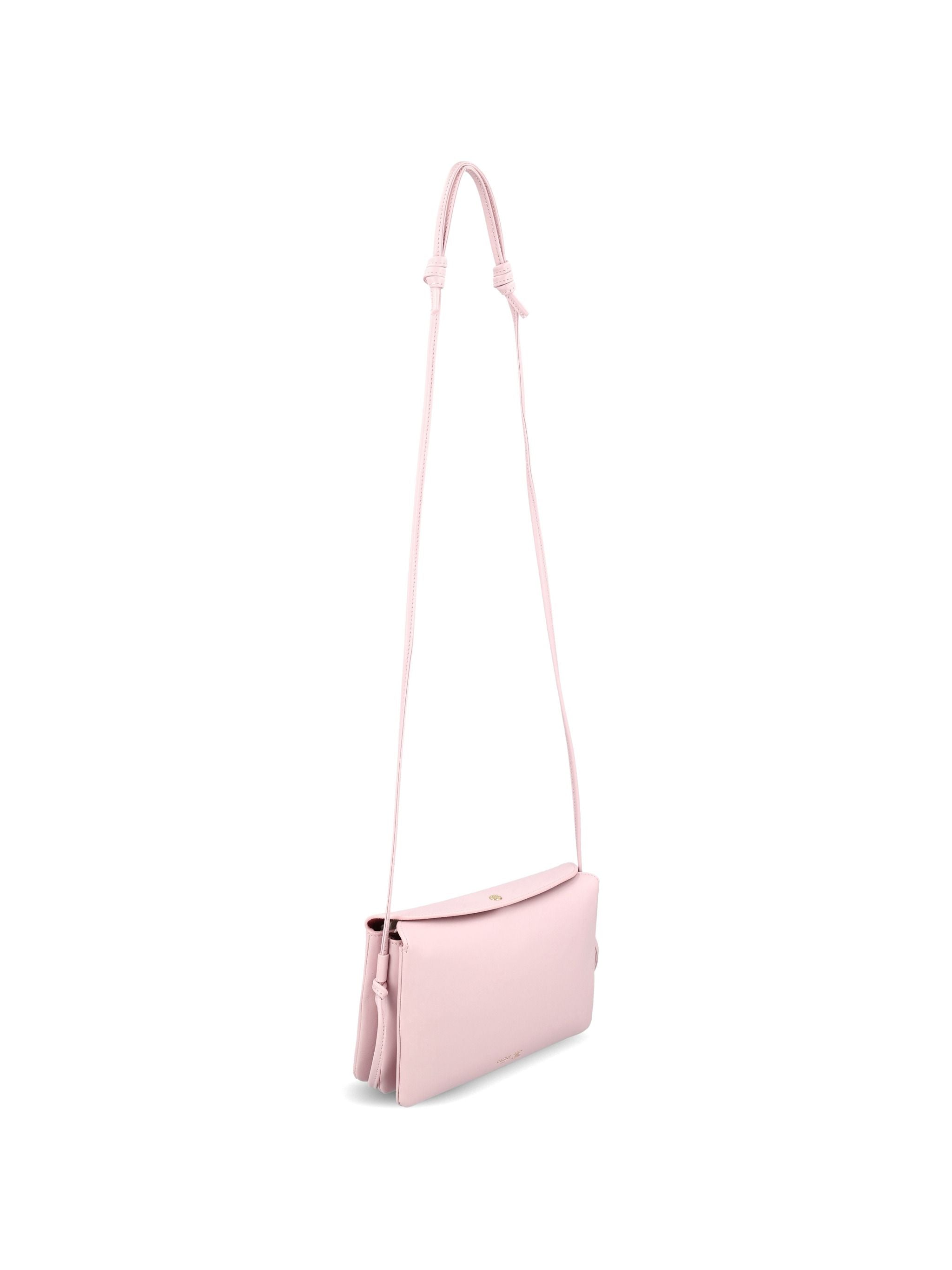 Celine Dirty Pink Trio Lamb Leather Shoulder Bag