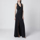 Victoria Beckham Long Black Jersey Dress With Slit