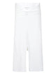Victoria Beckham White Ribbed Twist Midi Skirt