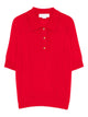 Victoria Beckham Red Ss Knit Polo
