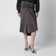 Victoria Beckham Bela Midi Skirt In Crêpe Satin Gold