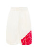 Victoria Beckham Natural Red Flower Shorts
