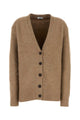 Ferragamo Camel Stretch Alpaca Blend Oversize Cardigan