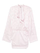 Rotate Birgerchristensen Rotate Pink Floral Jacquard Mini Dress