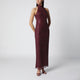 Rotate Birgerchristensen Burgundy Beaded Maxi Dress