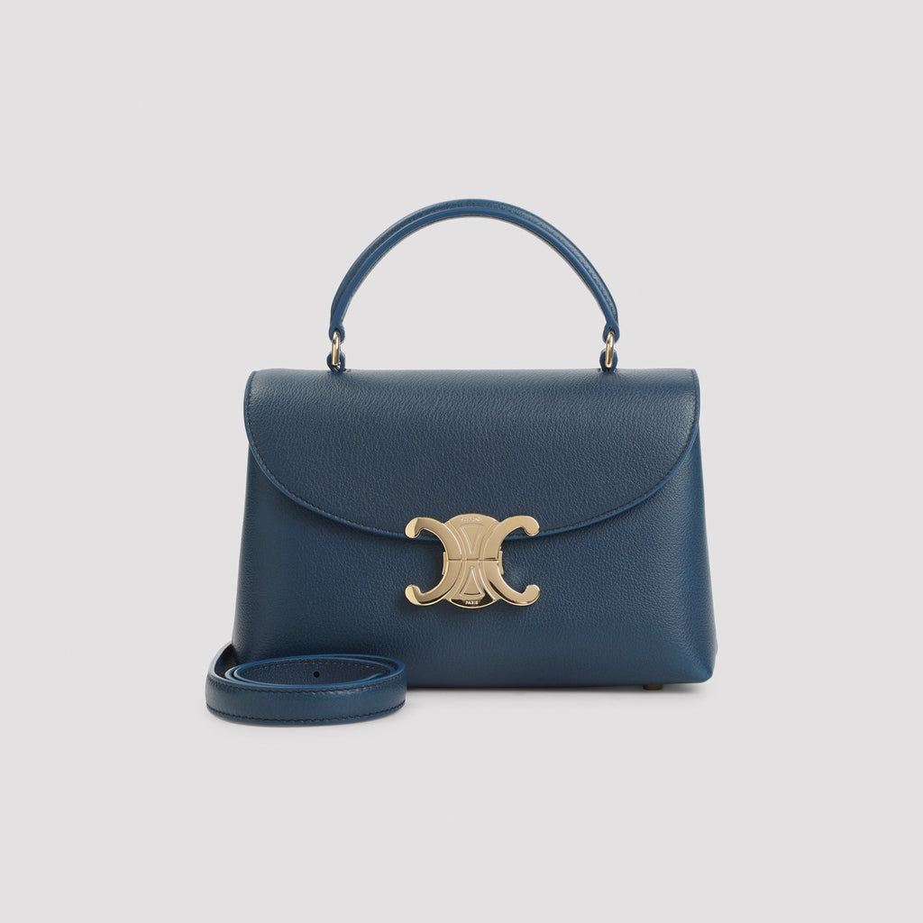Celine Teal Blue Teen Nino Calfskin Shoulder Bag