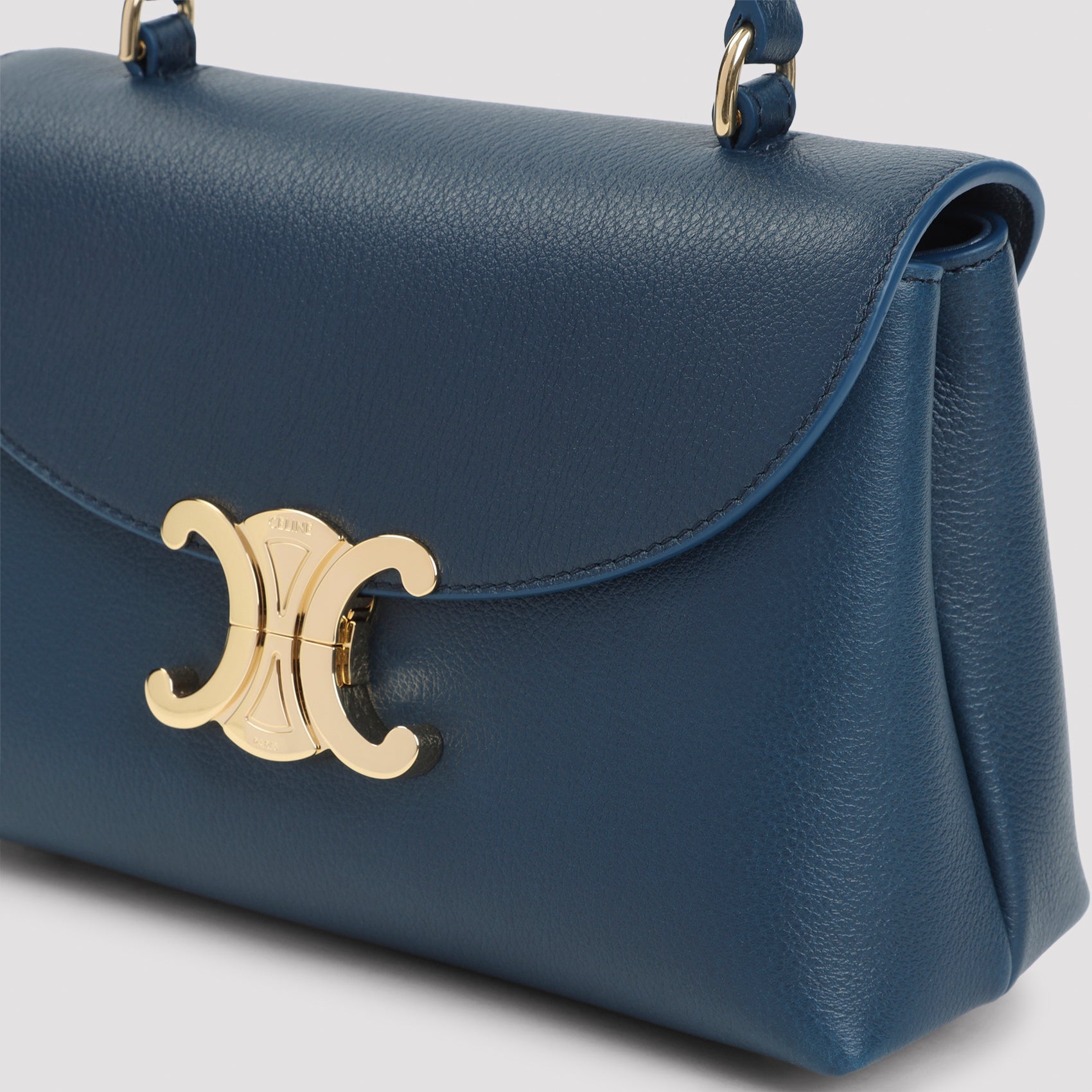 Celine Teal Blue Teen Nino Calfskin Shoulder Bag