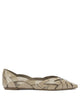 Del Carlo Beige Calf Leather Leather Ballerinas