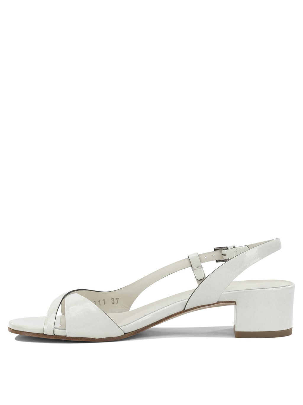 Del Carlo White Calf Leather Leather Sandals