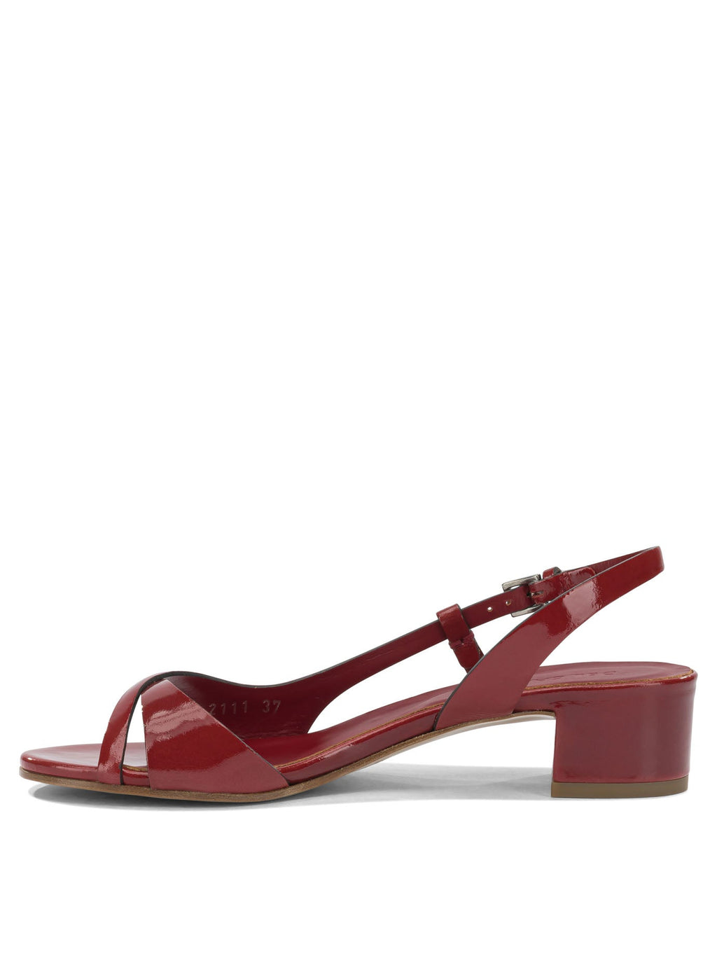 Del Carlo Red Calf Leather Sandals