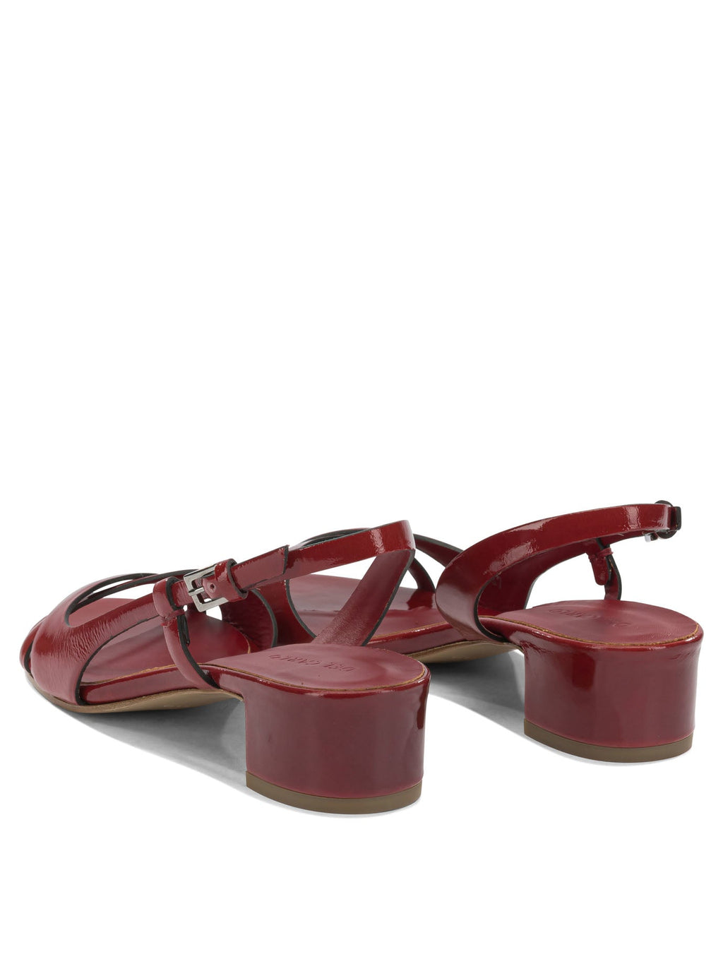 Del Carlo Red Calf Leather Sandals